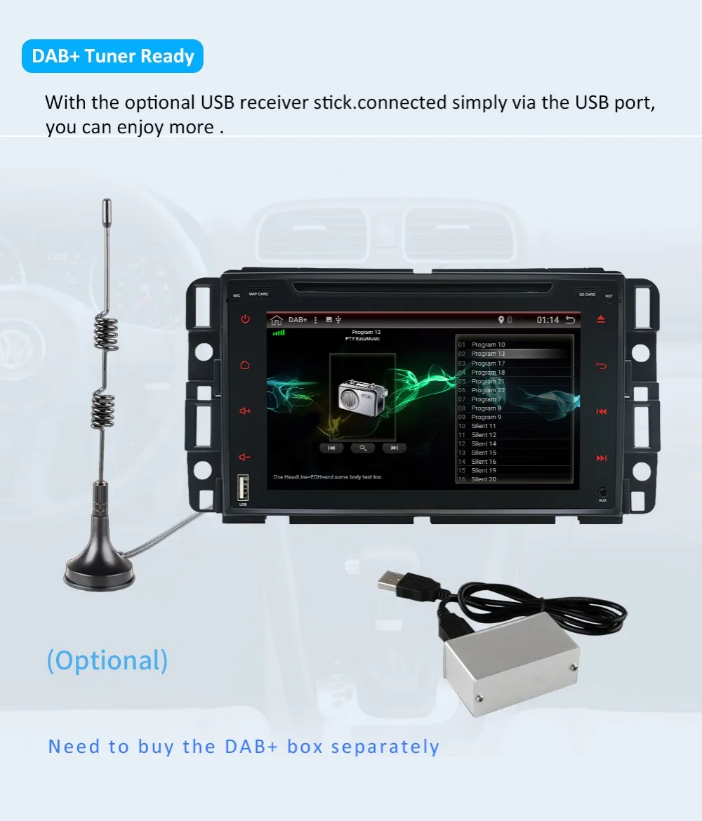 Sale 1024*600 Octa Core Android 9 Car DVD Player For GMC Yukon Savana Sierra Tahoe Acadia Denali Chevrolet Chevy Radio GPS Stereo SWC 15