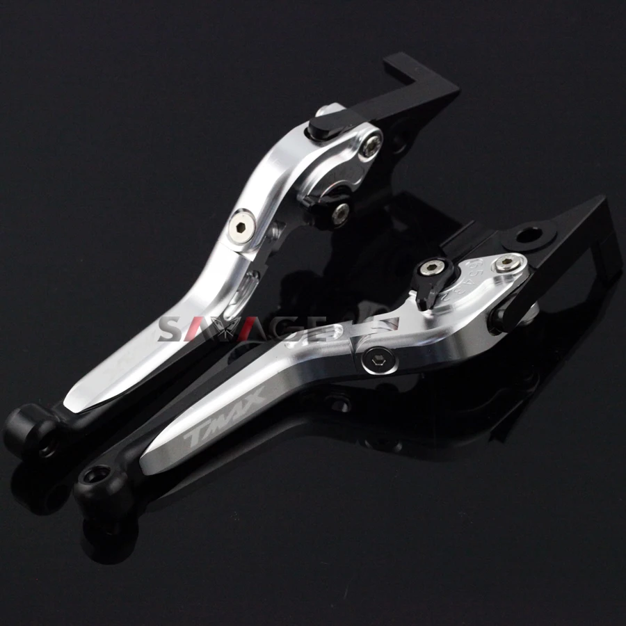 For YAMAHA XP500 T-MAX XP530 T-MAX 2010-2016 Silver Motorcycle Adjustable Folding Extendable Brake Clutch Lever logo TMAX sinter motorcycle brake pad set fit yamaha xp500 t max 500 xp 500 tmax 2008 2011