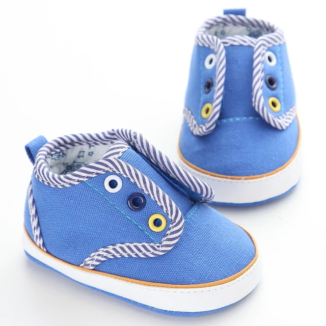 Blue Baby Shoes Branded Boy Girls Infant Sports Sneakers Soft Sole Kids
