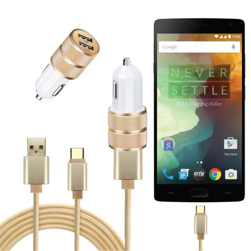  2016 New Hot 2 Port Type C Car Charger USB 3.1 Adaptor for Nexus 6P/5X OnePlus New for MacBook Freeshipping&Wholesale 