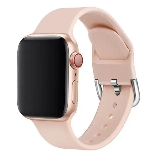 Спортивный силиконовый ремешок для apple watch 5 4 band 44 мм iwatch band 42 мм correa 38 мм pulseira apple watch 5 4 3 2 Браслет ремешок для часов - Цвет ремешка: Vintage rose