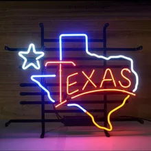 TEXAS LONE STAR стеклянная неоновая световая вывеска пивной бар