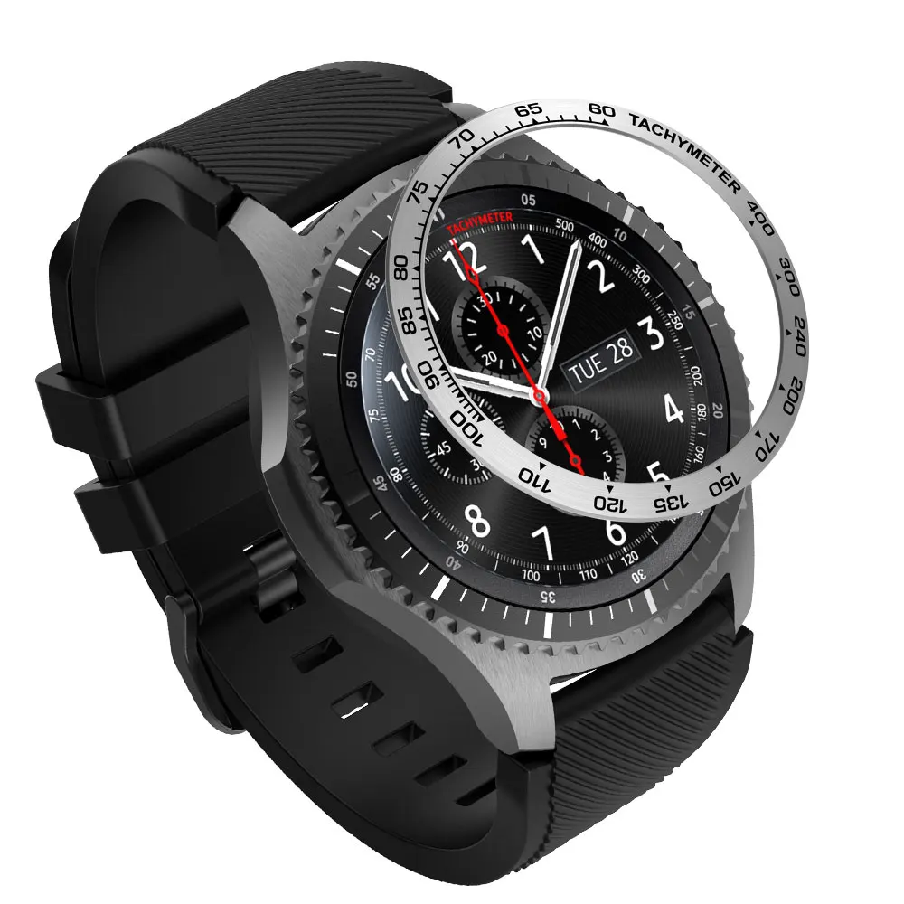 Для samsung Galaxy 46 мм/gear S3 Frontier силиконовый ремешок для часов 22 мм сменный ремешок для часов с кольцом защитный чехол для Galaxy 46 мм