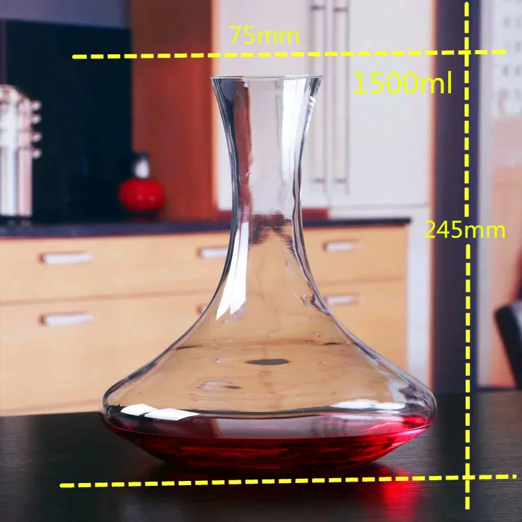 1 шт. 1500 мл Стеклянные Графины для вина уникальный стакан Графин для вина кувшин для воды винный контейнер лево Бар Инструмент косой рот чайник J1100