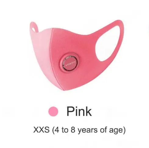Детский Светильник Xiaomi SmartMi, 3 шт., дыхательная маска с защитой от дымки, мощная фильтрация, РМ2, 5, блокировка нескольких аллергенов - Цвет: Pink XXS 4-8