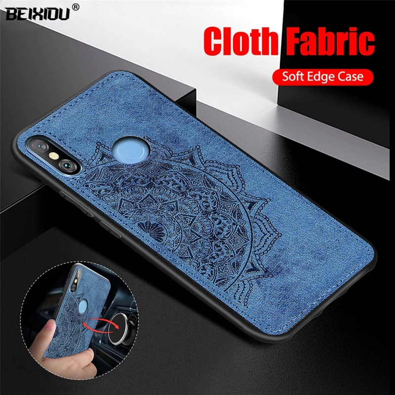 3D Texture Cloth Phone Case For Xiaomi Redmi Note 6 Pro Soft TPU Silicone for Back Cover 6.26&quot |