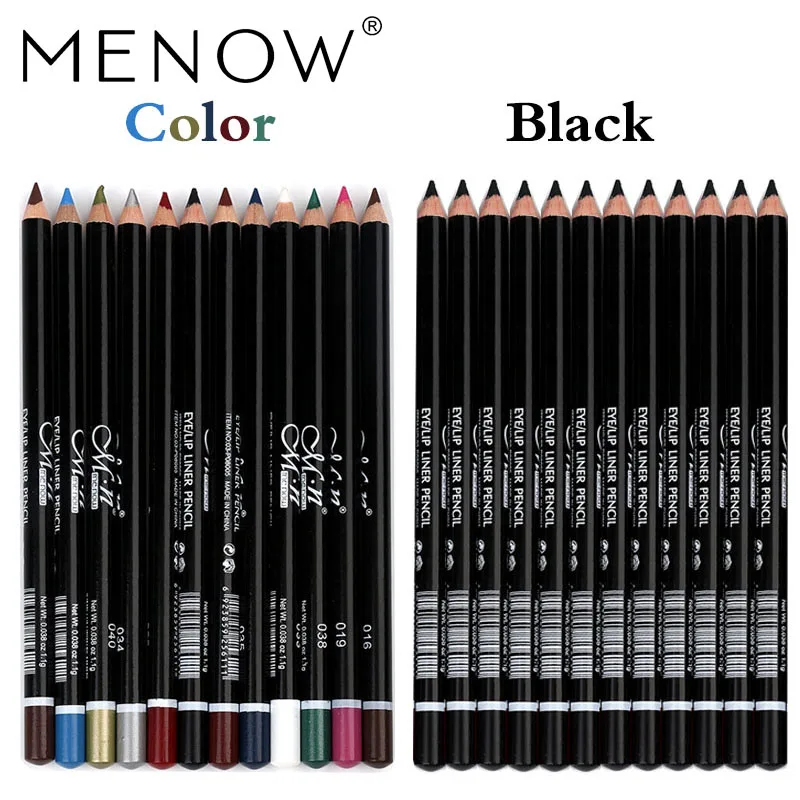 Menow Brand 24 Pcs Eye Make Up Eyeliner Pencil Waterproof Eyebrow Beauty Pen Eye Liner Eye