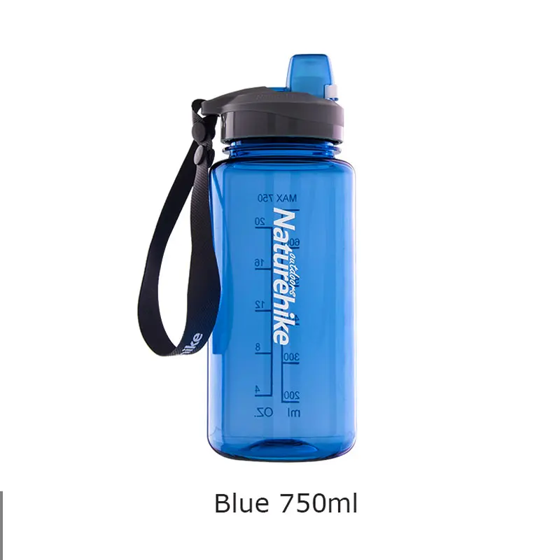 NatureHike лучшая спортивная бутылка для воды один клик открытый нетоксичный Тритан пустая бутылочка BPA для езды на велосипеде Бег Туризм 1000 мл/750 мл - Цвет: blue 750ml