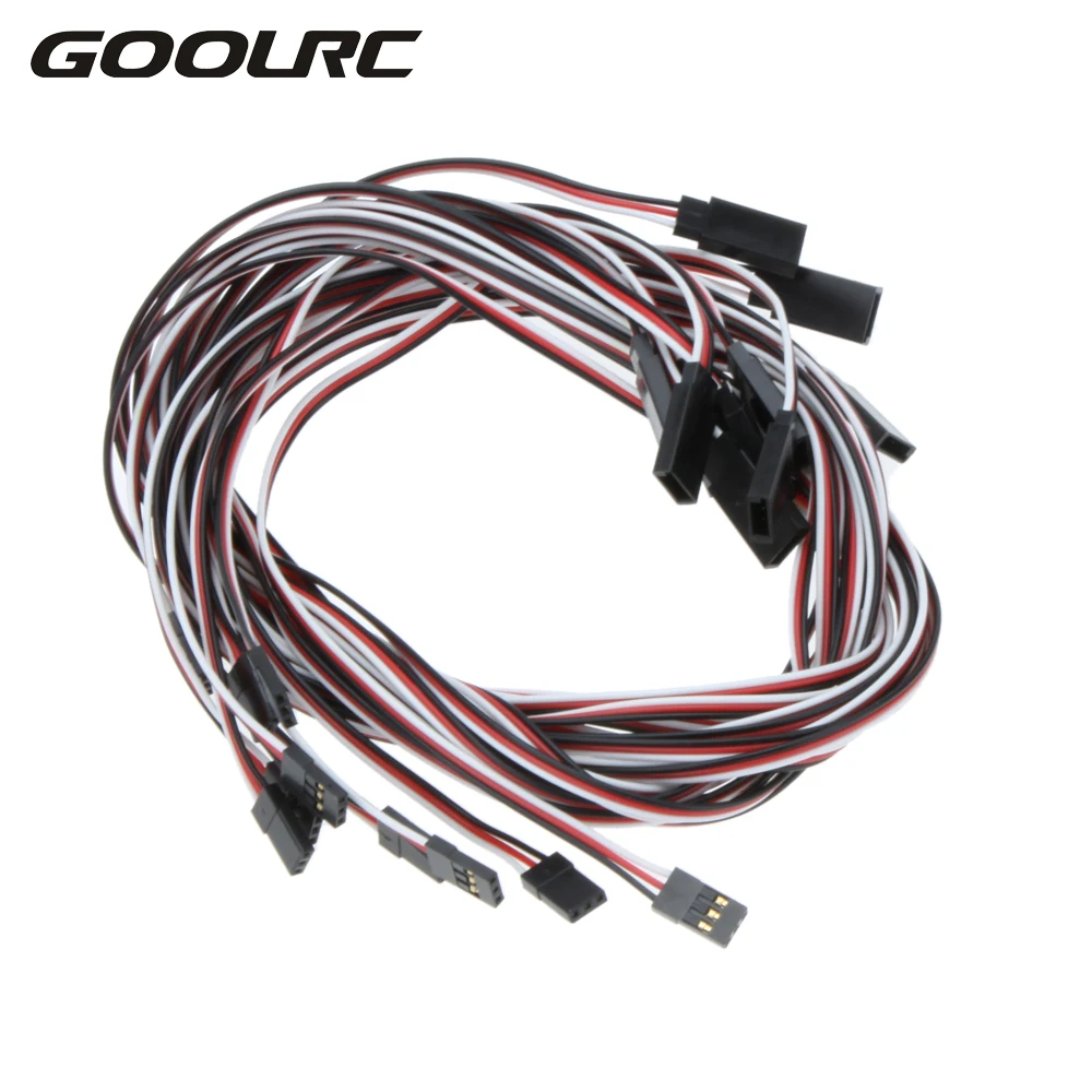 

GOOLRC 10 Pcs 1000mm 1m Servo Extension Cable for RC Car Plane Helicopter Quadcopter Servo Connection or Receiver Connection