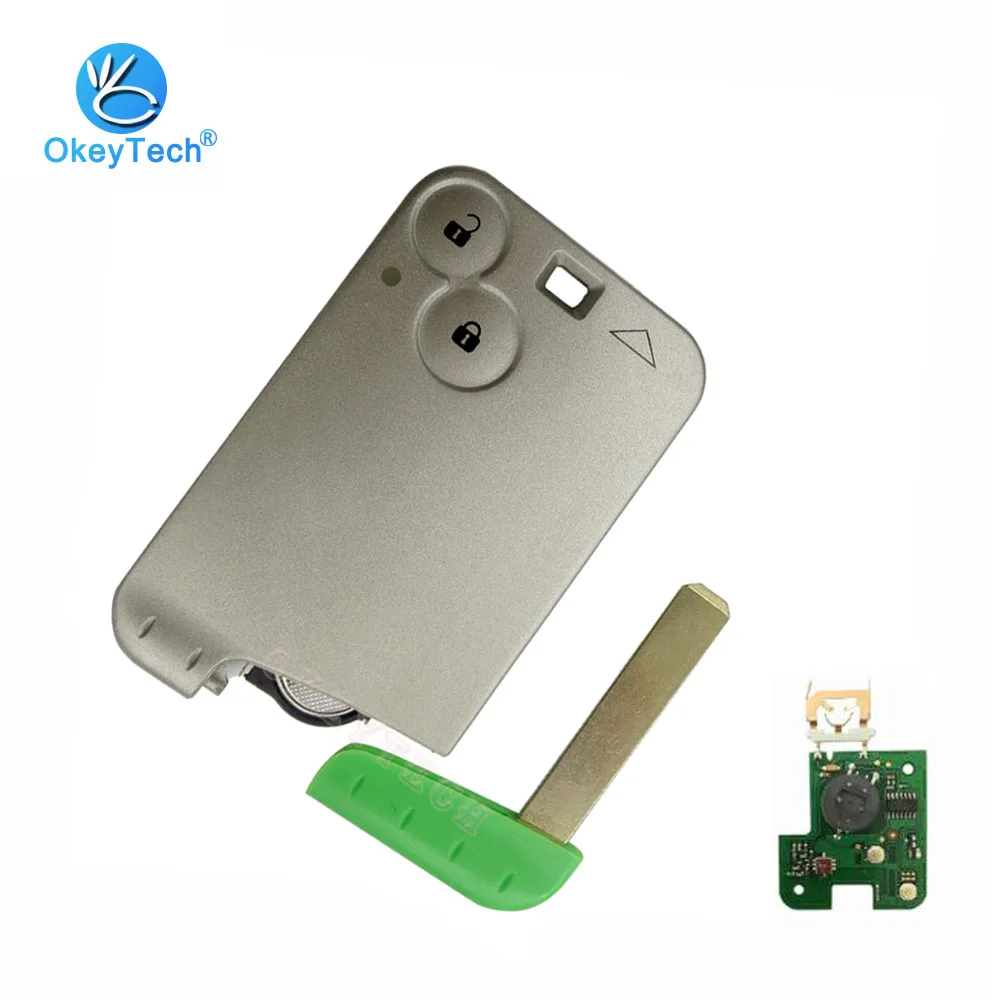 

OkeyTech For Renault Laguna Smart Card 433Mhz ID46 PCF7947 Chip 2 Button Remote Control Car Emergency Key Fob for Renault Laguna