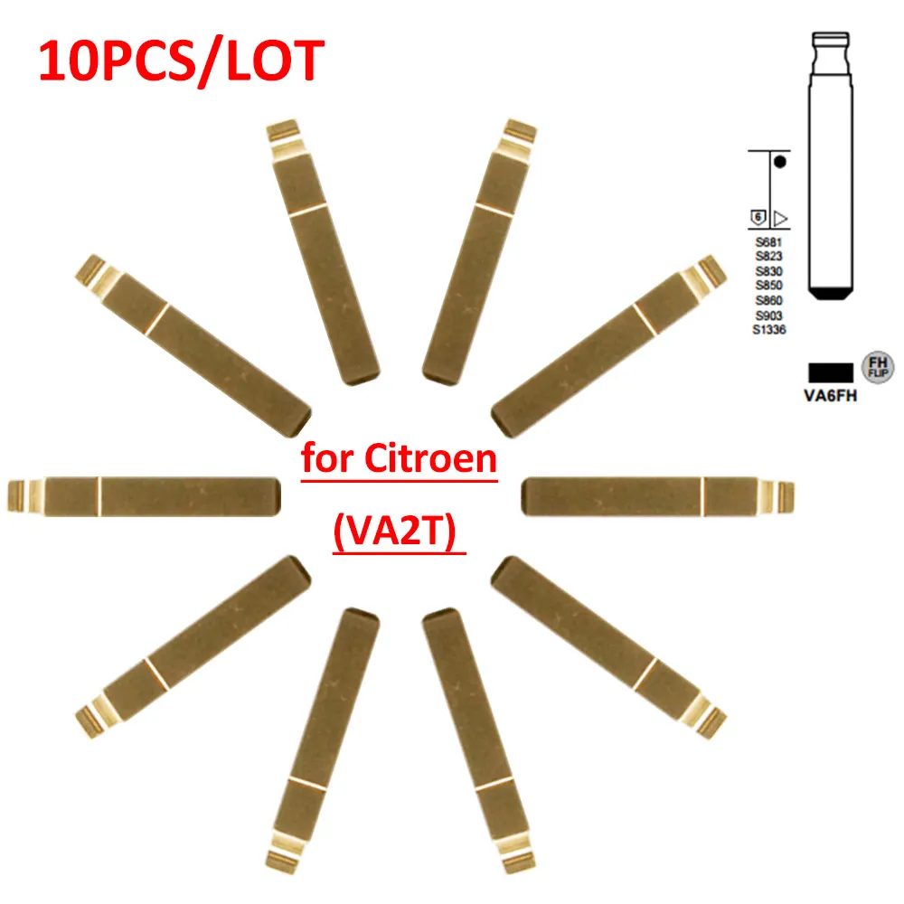 10 шт./партия KD900 металлический пустой неразрезанный флип KD удаленный VA2 тип ключа