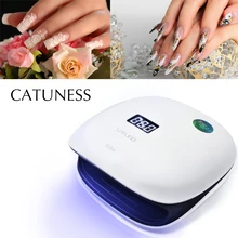 CATUNESS глаз и безопасная для кожи ткань защиты светодиодный светильник Сушилка для ногтей Гель-лак для ногтей светодиодный фонарь 10/30/60С установка времени для маникюра