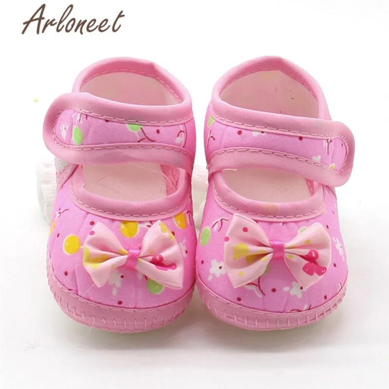 ARLONEET; коллекция года; нескользящая обувь из хлопчатобумажной ткани для новорожденных мальчиков и девочек; кроссовки с бантиком и мультяшным принтом; милая детская Тканевая обувь для кроватки
