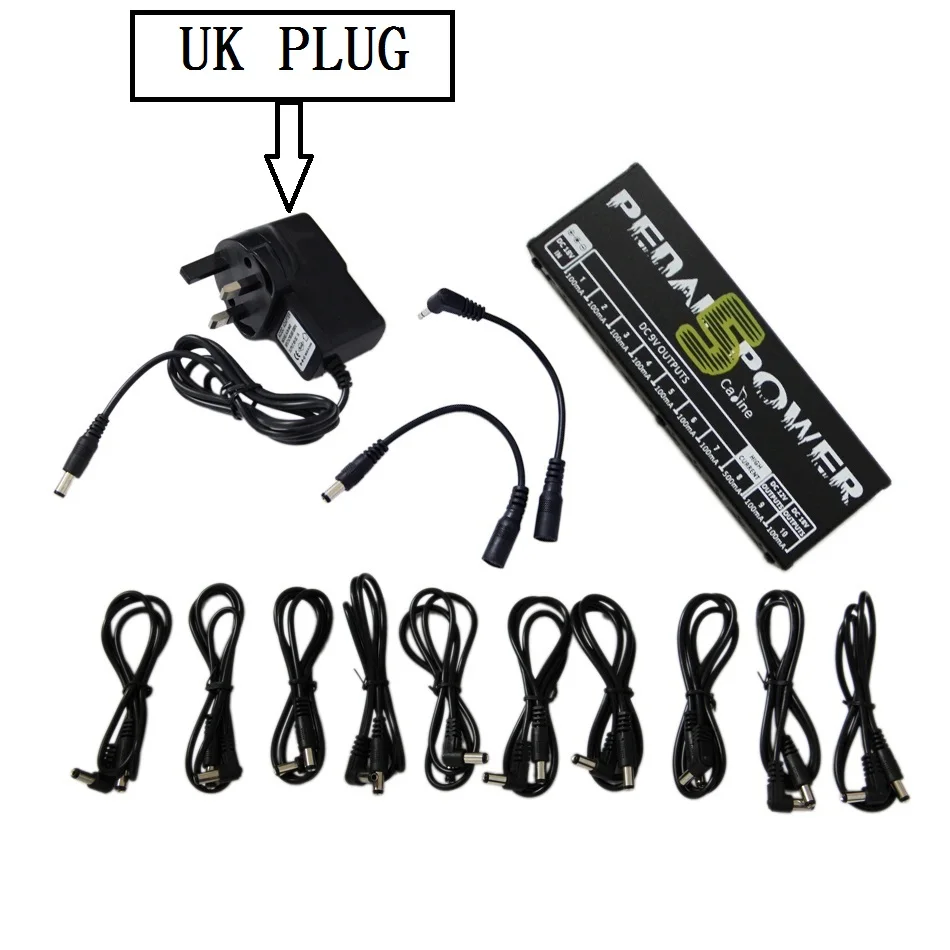 Muse-Лидер продаж Caline CP-05 гитарные педали эффектов Питание десять изолированные выходы(9 В, 12 В, 18 V) Напряжение защиты - Цвет: UK PLUG