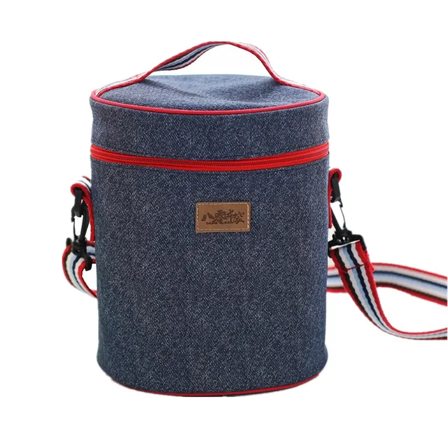 Denim Designer Lunch Bags Women Drink Food Thermal Ice Cooler Picnic Denim Designer Lunch Bags Women Drink Food Thermal Ice Cooler Picnic Bento Box Insulated Pack Pouch