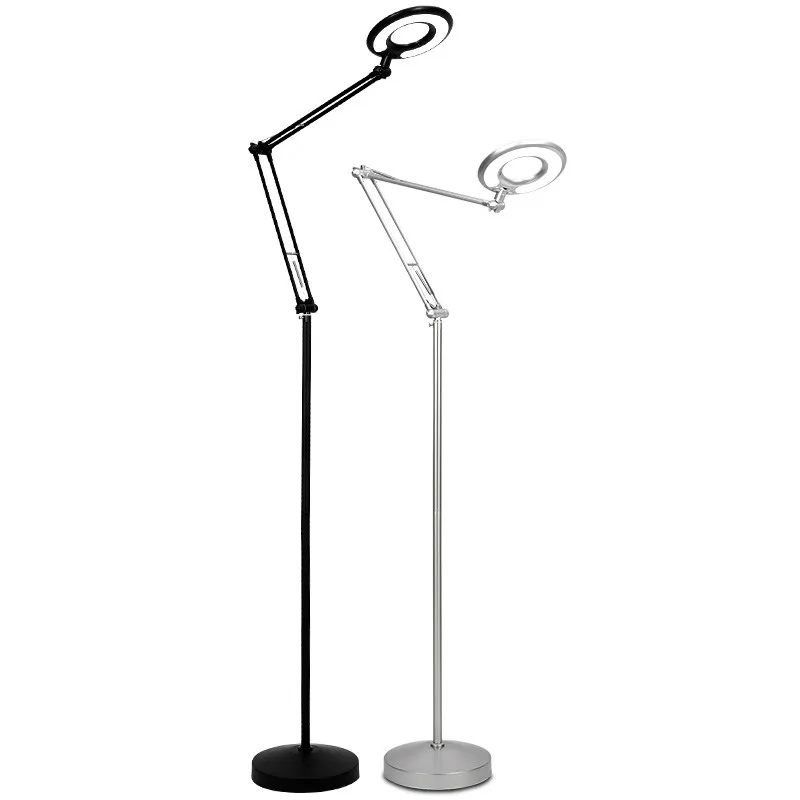 

Eye protection LED floor lamp simple modern living room bedroom study lamp folding remote control piano lamp white black body