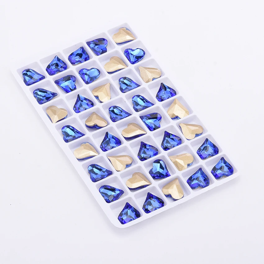 

40pcs nails decorations new arrive nail heart rhinestone 12/13mm DIY glitters rhinestones for nail decoration supplies G87