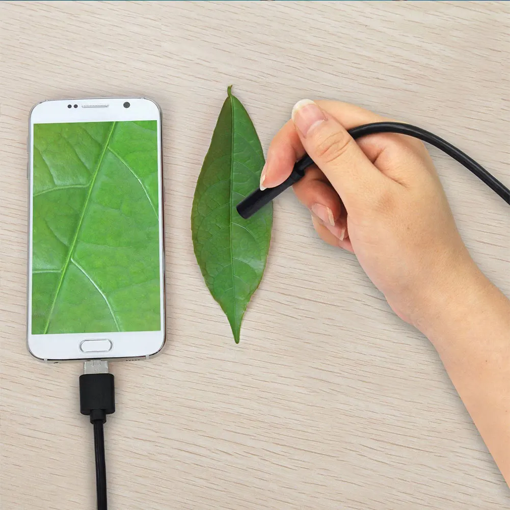

techvilla Portable Mini 2M 7MM Android Endoscope Inspection USB Borescope LED Tube Snake Camera Micro Cameras