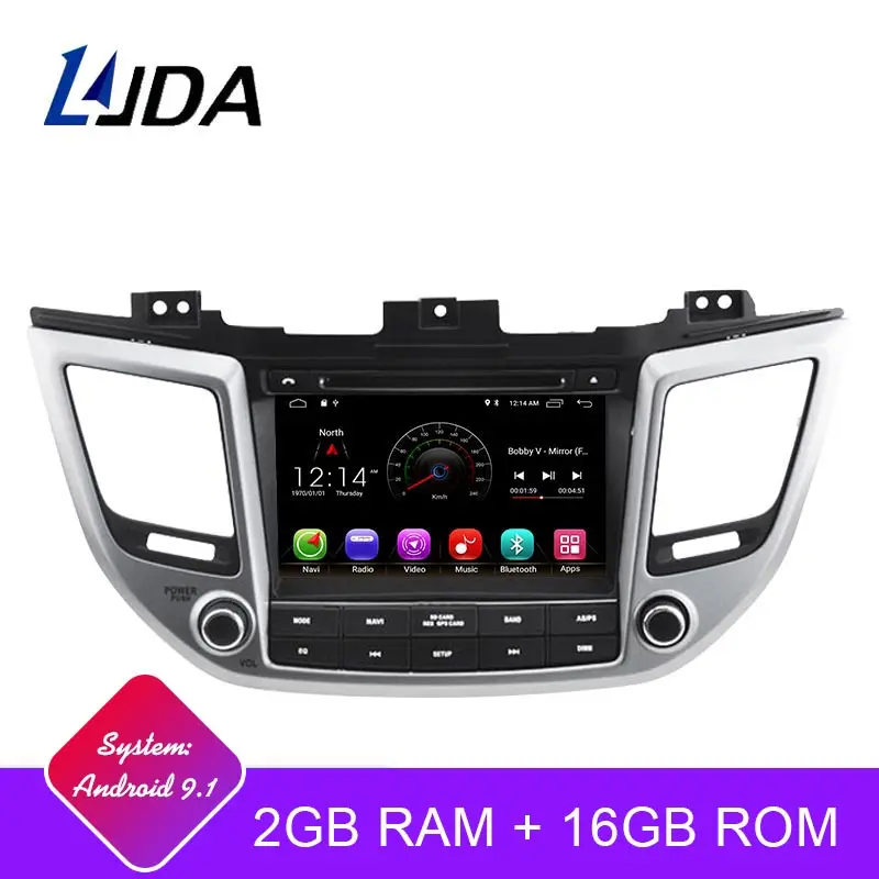 

LJDA Android 9.0 Car dvd player for Hyundai Tucson/IX35 2016 2017 2018 2 Din Car Radio gps navigation stereo multimedia 4G+64G