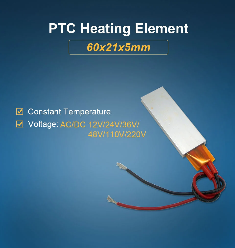 LJXH PTC Алюминий Керамика нагреватель 220V 170/230/270 градусов Размеры 60x21x5 мм фен для волос бигуди Нагревательный элемент