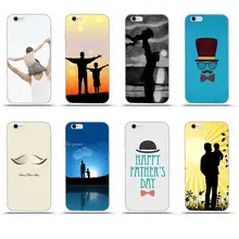 Wexoeq suave TPU carcasa móvil para Apple iPhone 4 4S 5 5C 5S SE 6 6S 7 7 Plus X día de padre feliz