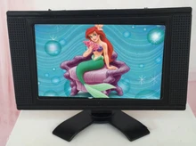 Kids Toy Doll Accessories Mini Fake TV For Barbie Doll House Plastic Furniture Flat Screen Detachable LCD TV for Barbie