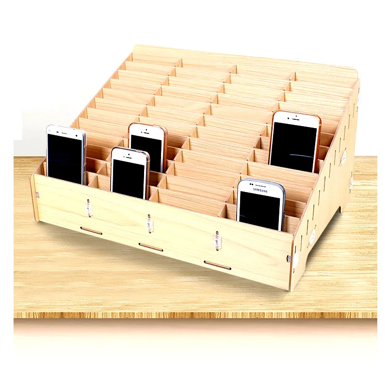 Koop Desktop Mobiele Scherm Opslag Telefoon Reparatie Management Opbergdoos Voor Office School Houten Pallets Gereedschap Boxs