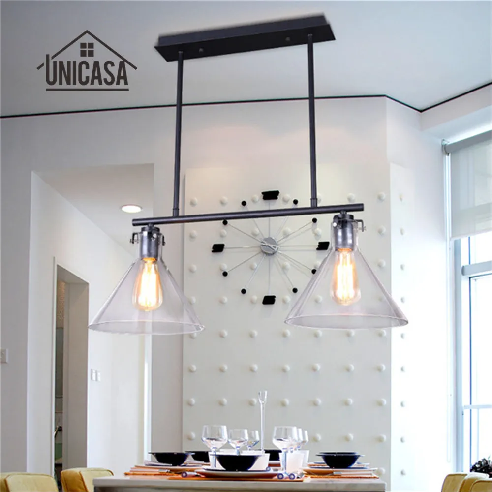 Glas hanglamp vintage industriële verlichting woonkamer bar veranda keuken eiland led lamp grote moderne hanger plafond