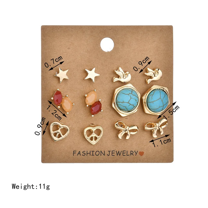 star earrings set