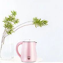 Электрический чайник Портативный 600 мл из нержавеющей стали лайнер мини Подогрев воды чашки 800 Вт шнур питания 60 см 100-240 В