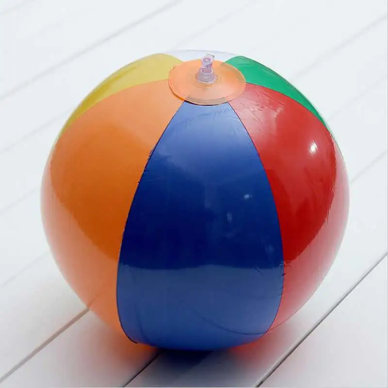 30CM/40CM Colored Inflatable Beach Balls Rubber Children Toy Ball For