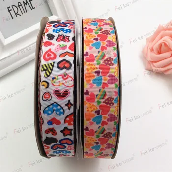

2.5cm high density thermal transfer printing ribbon threaded colorful peach wedding gifts baking packaging ribbon