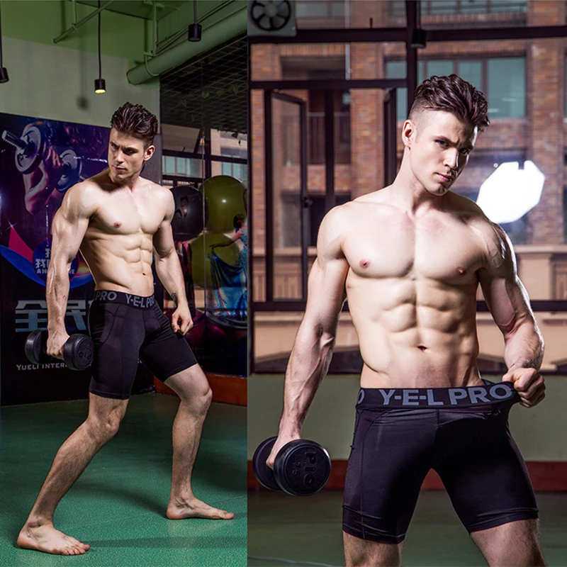 Gym Fitness Sport Shorts Mens Compression Running Tights Patchwork Crossfit Jogging Legging Breathable Quick Dry Sportswear sports shorts,sports leggings,compression pants