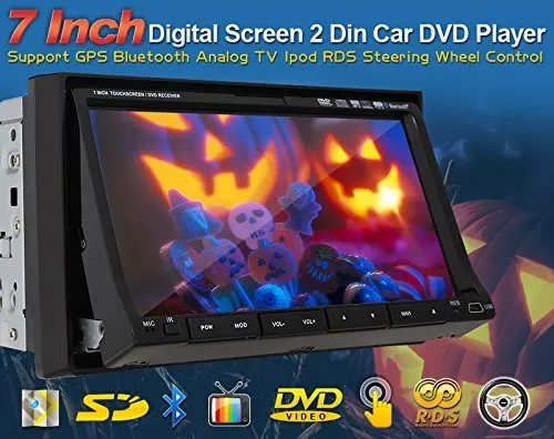 Excellent EGood 7" Universal In Dash HD Touch Screen Car DVD Player Double Din GPS Navigation Stereo AM FM Radio With built-in Bluetooth M 4
