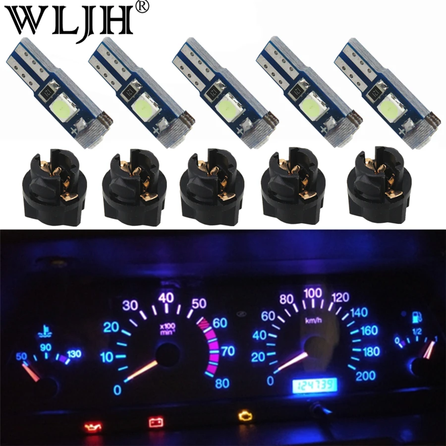 Buy WLJH 10x 7 Color T5 LED Light Bulb PC74 Twist