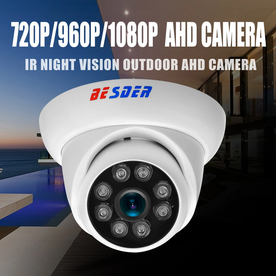 BESDER 1080 P AHD камера Водонепроницаемая камера ночного видения 25 м IR-Cut 24 шт. IR LEDs CCTV безопасности наружная камера s 2MP AHD камера