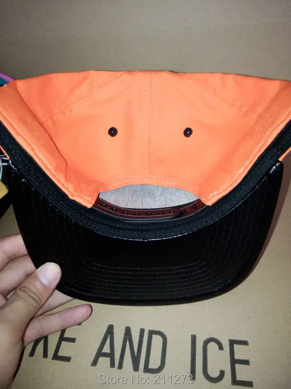 Розничная, гибридный Snapback шляпа, Orange, близнецы,, 3d вышивка, хлопок, квадратный краев, наивысшего качества класс