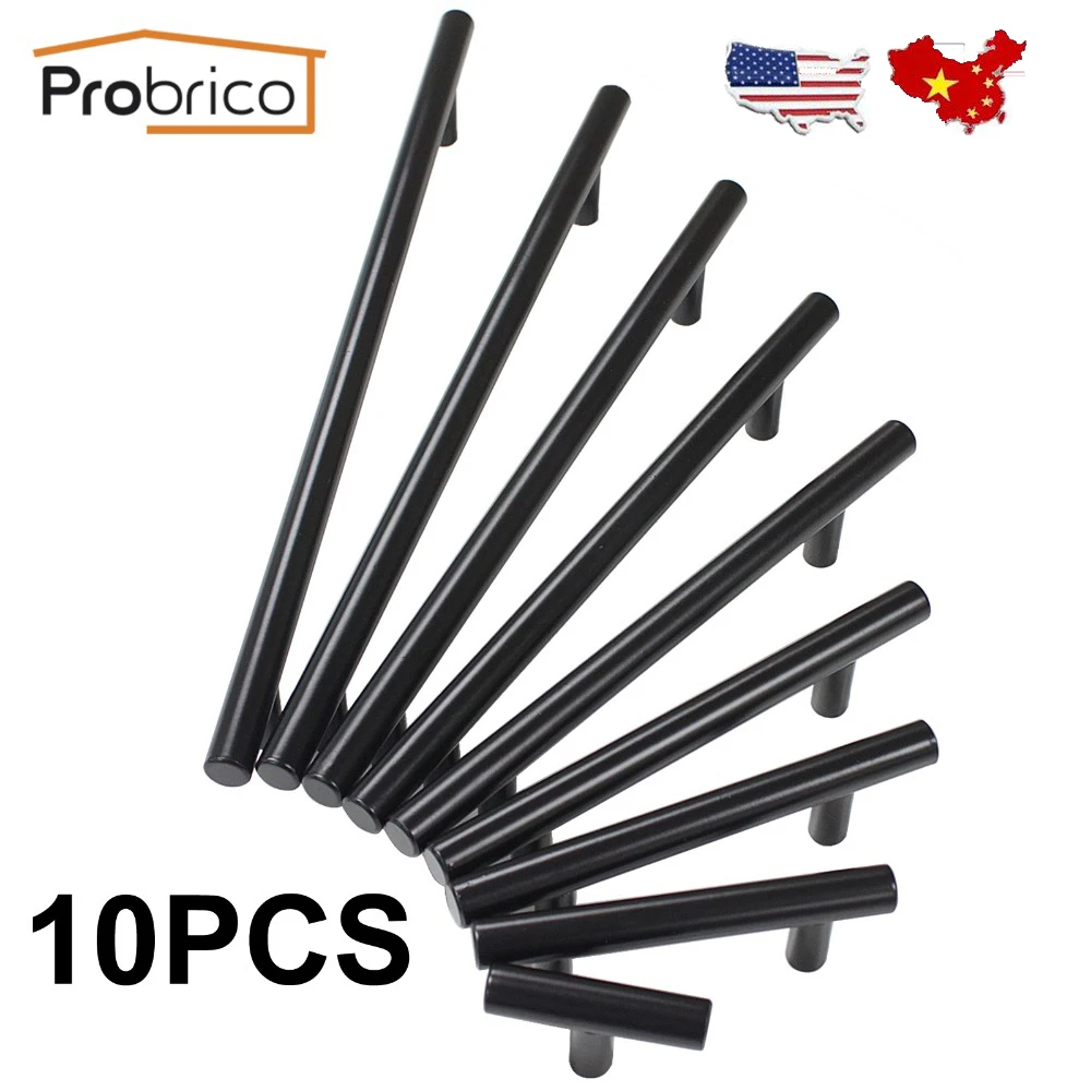 Probrico 10 قطع الفولاذ المقاوم للصدأ الأسود قطرها 12 ملليمتر ثقب مركز 50 ملليمتر ~ 256 ملليمتر المطبخ مقبض كابينة الأثاث درج مقبض سحب Probrico 10 قطع الفولاذ المقاوم للصدأ الأسود قطرها 12 ملليمتر ثقب مركز 50 ملليمتر ~ 256 ملليمتر المطبخ مقبض كابينة الأثاث درج مقبض سحب