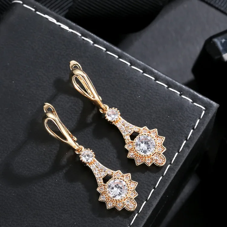 Cluster Oval Gems Brown Champange Orange Morganite Cubic zirconia 925 Sterling Silver Jewelry Drop Dangle Earrings S5506 | Украшения и