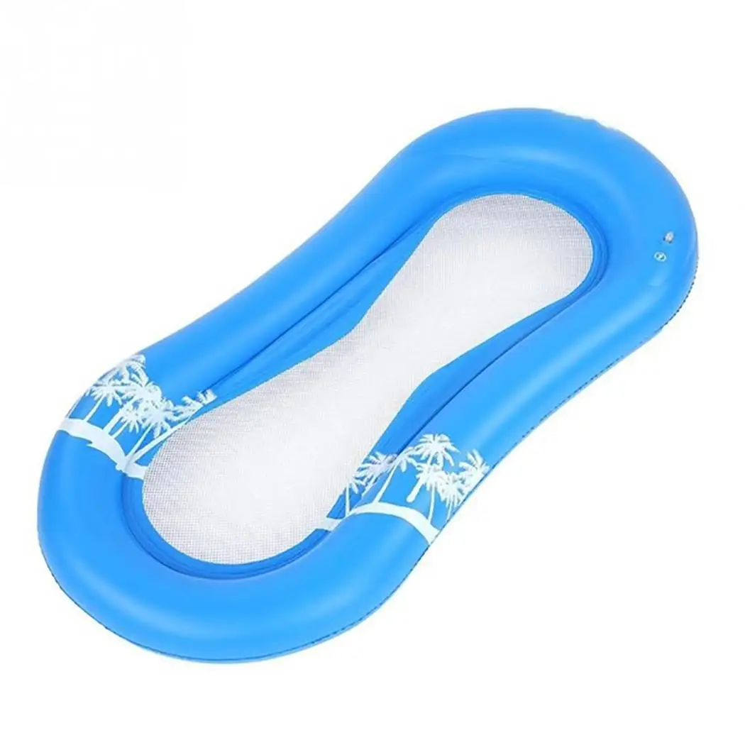

Swimming Mattress Inflatable Bed Pool Float Hammock Water Solid Blue, Pink Adult Float Bed