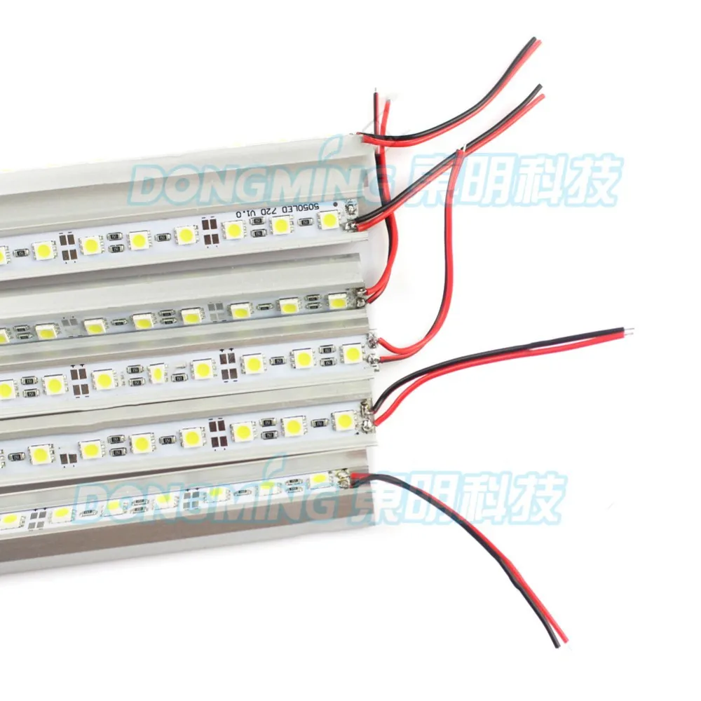 U/V Форма алюминиевый профиль SMD 5050 Luces Газа DC 12 В свет бар 100 см 72 светодиоды дома/Кухня/освещение витрины ювелирных изделий