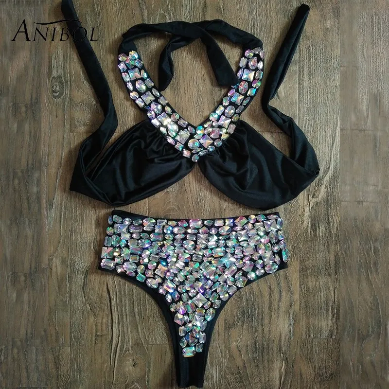 crystal swimwear