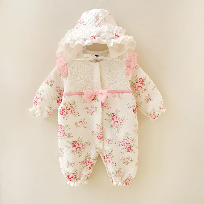 Emotion Moms/Детские комбинезоны; зимняя одежда для малышей; костюм для новорожденного; одежда принцессы для маленьких девочек; комбинезоны с хлопковой подкладкой; комбинезоны