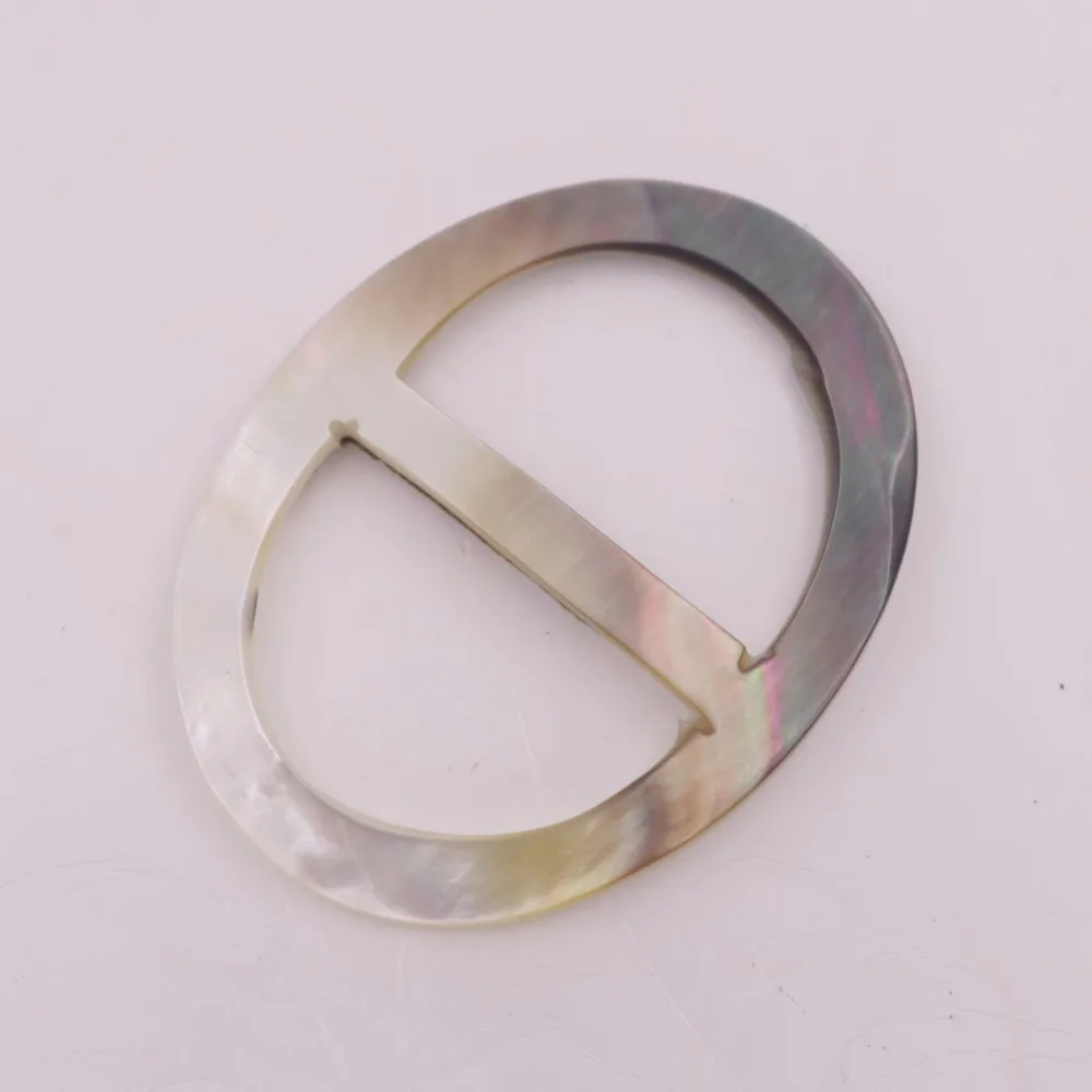 Шарф кольцо Пряжка шарф клип слайд натуральный корпус черный серый 33 мм X 43 мм 1 шт