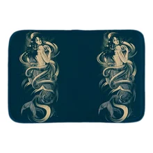 Mermaids Fantasy Art Door Mat font b Indoor b font Outdoor Bathroom Doormat Rugs For Home
