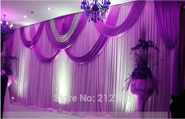 Wedding Stage Backdrops Decoration Tiffany Blue Gold Purple