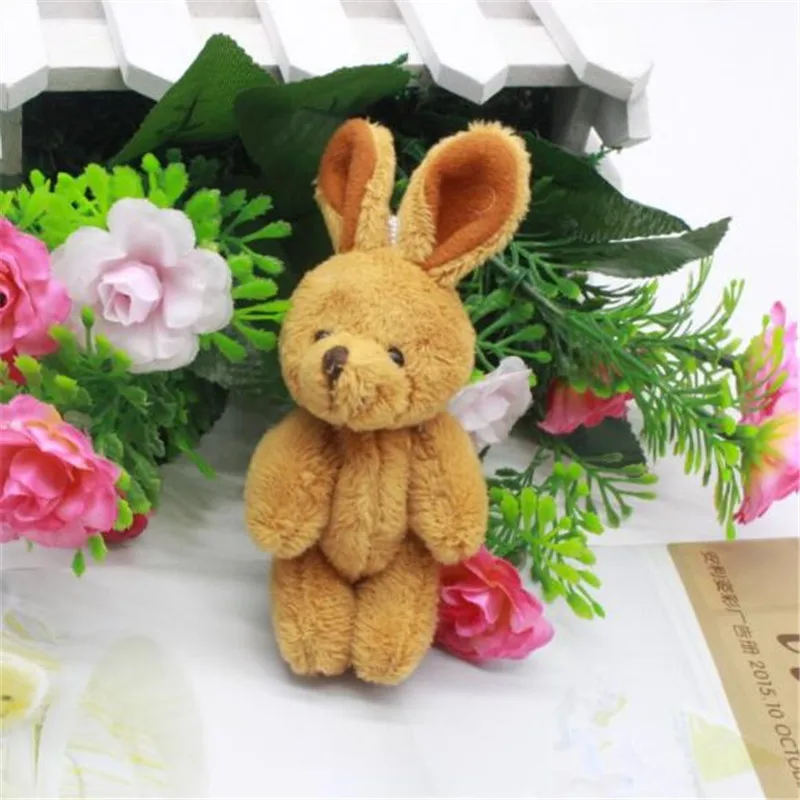 1PCS Mini 8CM Plush Joint Rabbit Toys 4 Color Choose Small Pendant DIY Soft Stuffed Bunny 1 1PCS Mini 8CM Plush Joint Rabbit Toys 4 Color Choose Small Pendant DIY Soft Stuffed Bunny 3