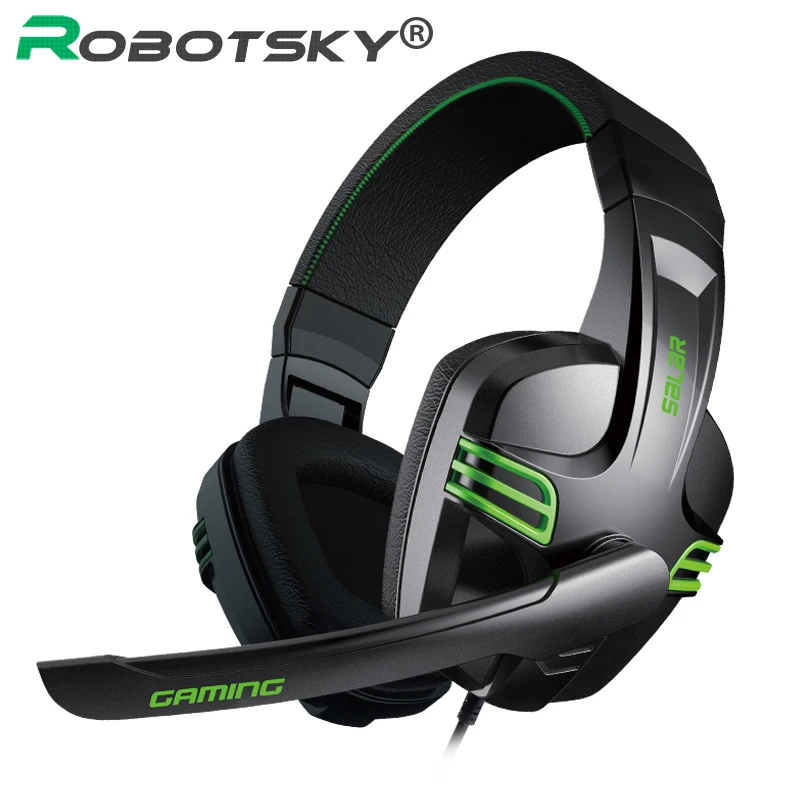 

KX101 3.5mm Wired Gaming Headphone Stereo PC Gamer Earphone Headset with Microphone for Desktop Laptop Notebook
