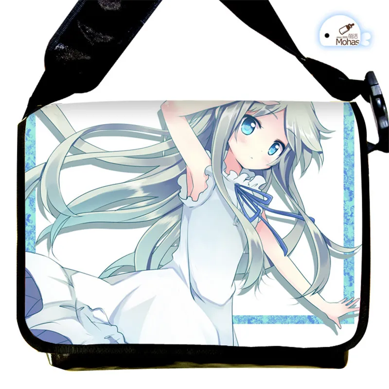 Сумка мессенджер Anohana студенческие сумки через плечо для школы Мультяшные