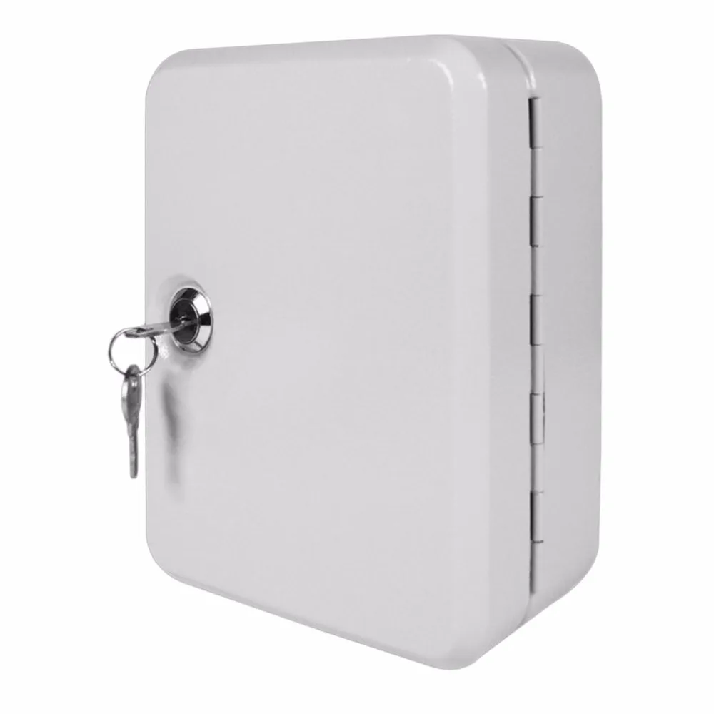 Key Cabinet Box 20 Tags Fobs wall Mounted Lockable Security Metal cupboard Safe for Home Property Management Company
